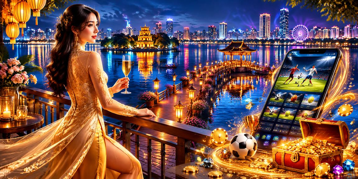 Người dùng cá cược thể thao tại Hà Nội với trang phục áo dài truyền thống